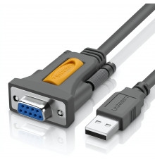 Кабель-адаптер | USB на COM-порт (RS-232 / DB9) | UGREEN CR104 | 1.5 метра